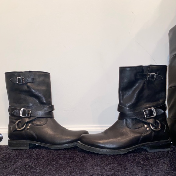 frye black booties